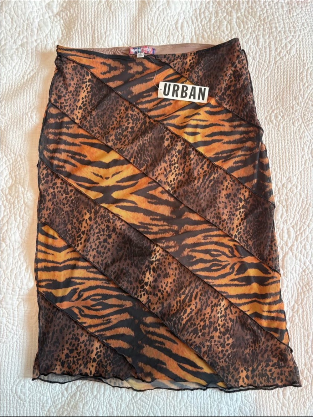 NWT Urban Outfitters y2k Animal Print Midi Skirt